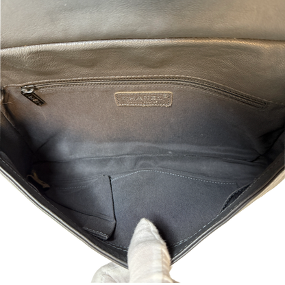 Chanel Paris-Dallas  Boy Flap Lammleder dunkelgrau / sehr gut Chanel