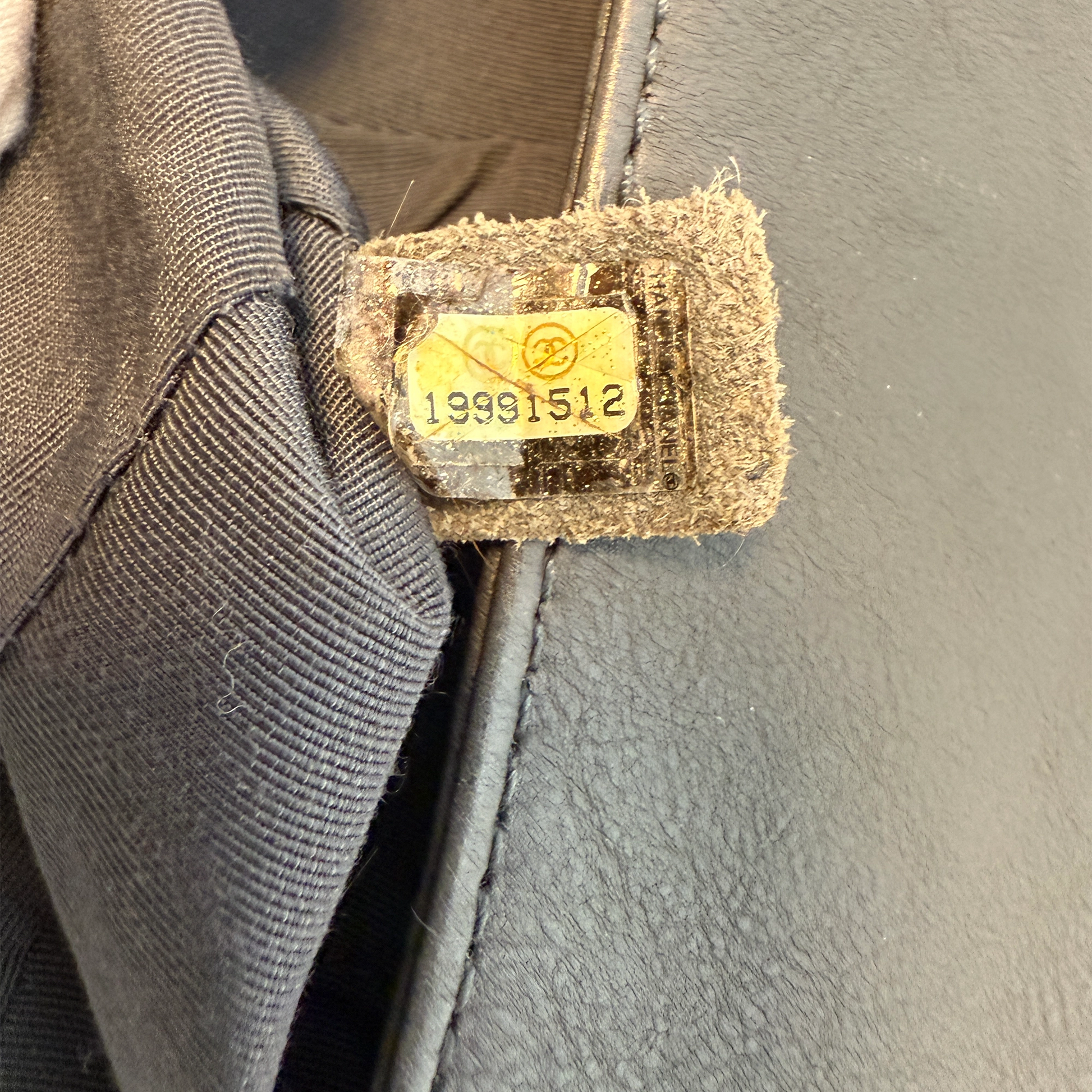 Chanel Paris-Dallas  Boy Flap Lammleder dunkelgrau / sehr gut Chanel