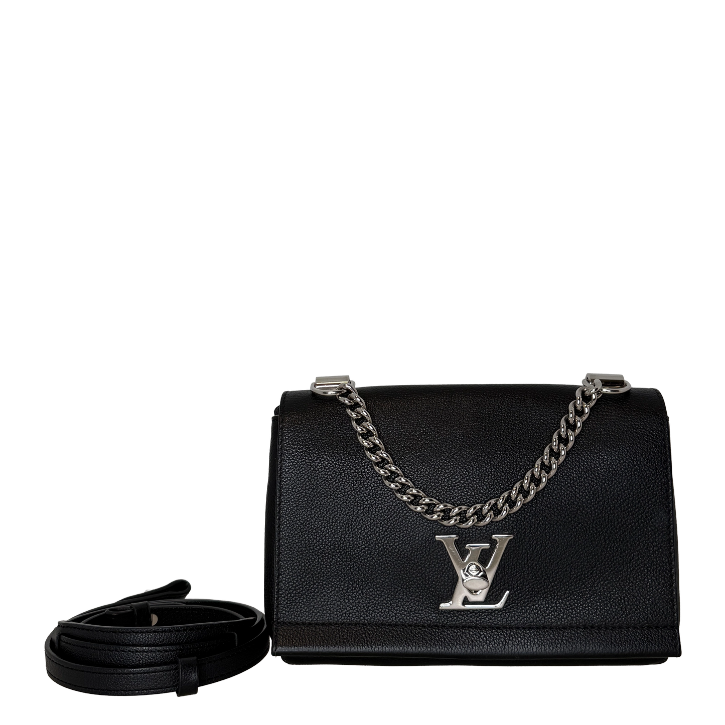 Louis Vuitton Lockme II Chain Bag BB Kalbsleder schwarz / sehr gut Louis Vuitton