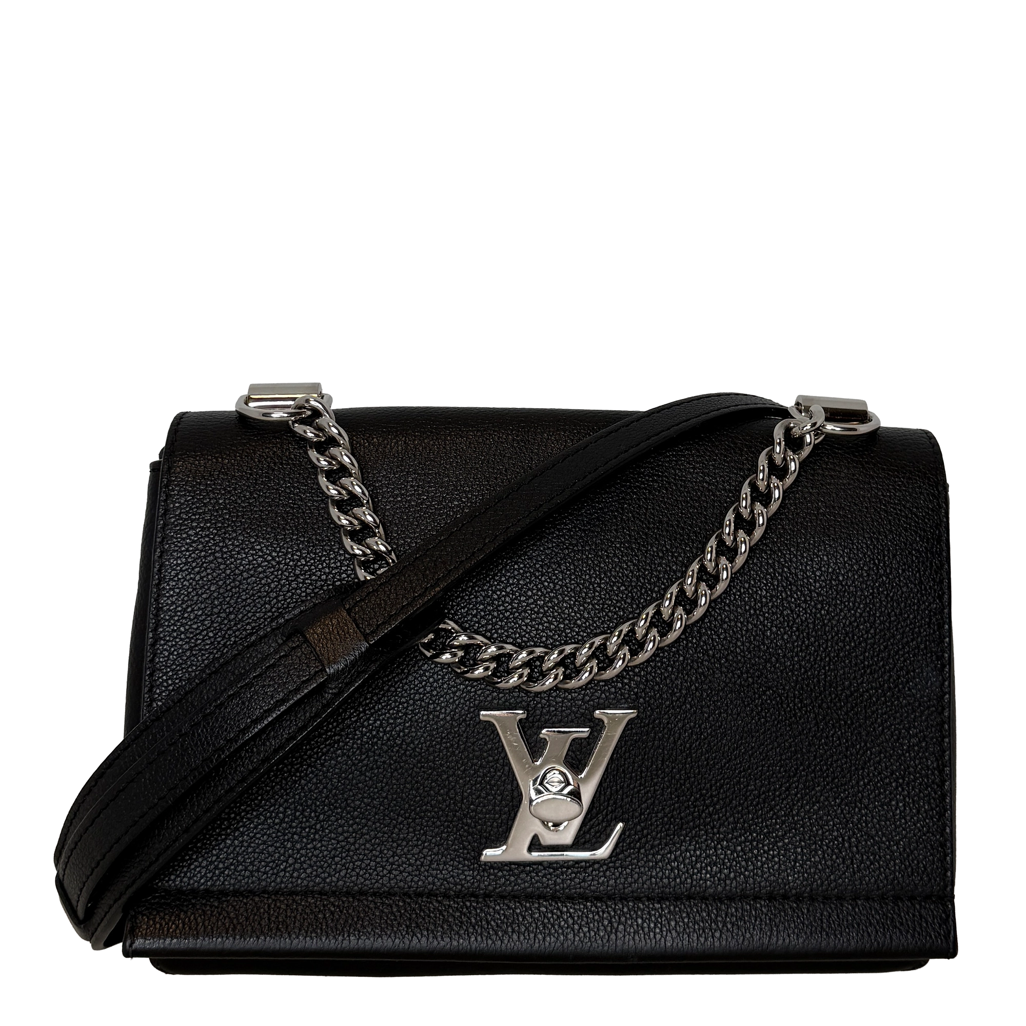 Louis Vuitton Lockme II Chain Bag BB Kalbsleder schwarz / sehr gut Louis Vuitton