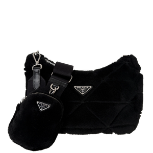 Prada Re-Edition 2005 Shoulder Bag Quilted Shearling Small / neuwertig