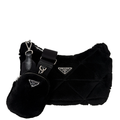 Prada Re-Edition 2005 Shoulder Bag Quilted Shearling Small / neuwertig Prada
