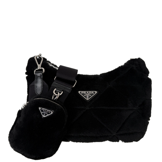 Prada Re-Edition 2005 Shoulder Bag Quilted Shearling Small / neuwertig Prada