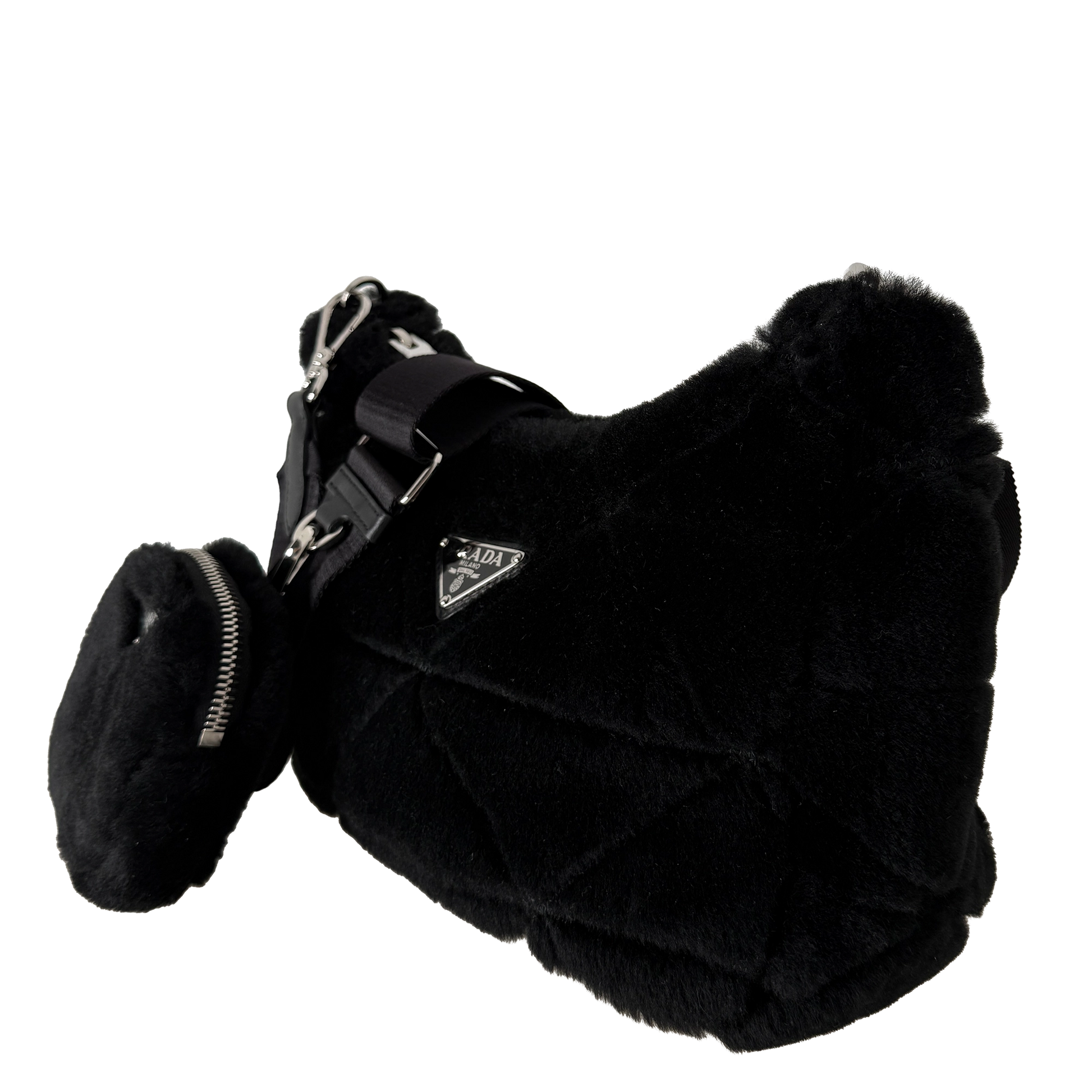 Prada Re-Edition 2005 Shoulder Bag Quilted Shearling Small / neuwertig Prada