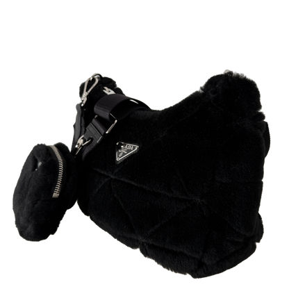 Prada Re-Edition 2005 Shoulder Bag Quilted Shearling Small / neuwertig Prada