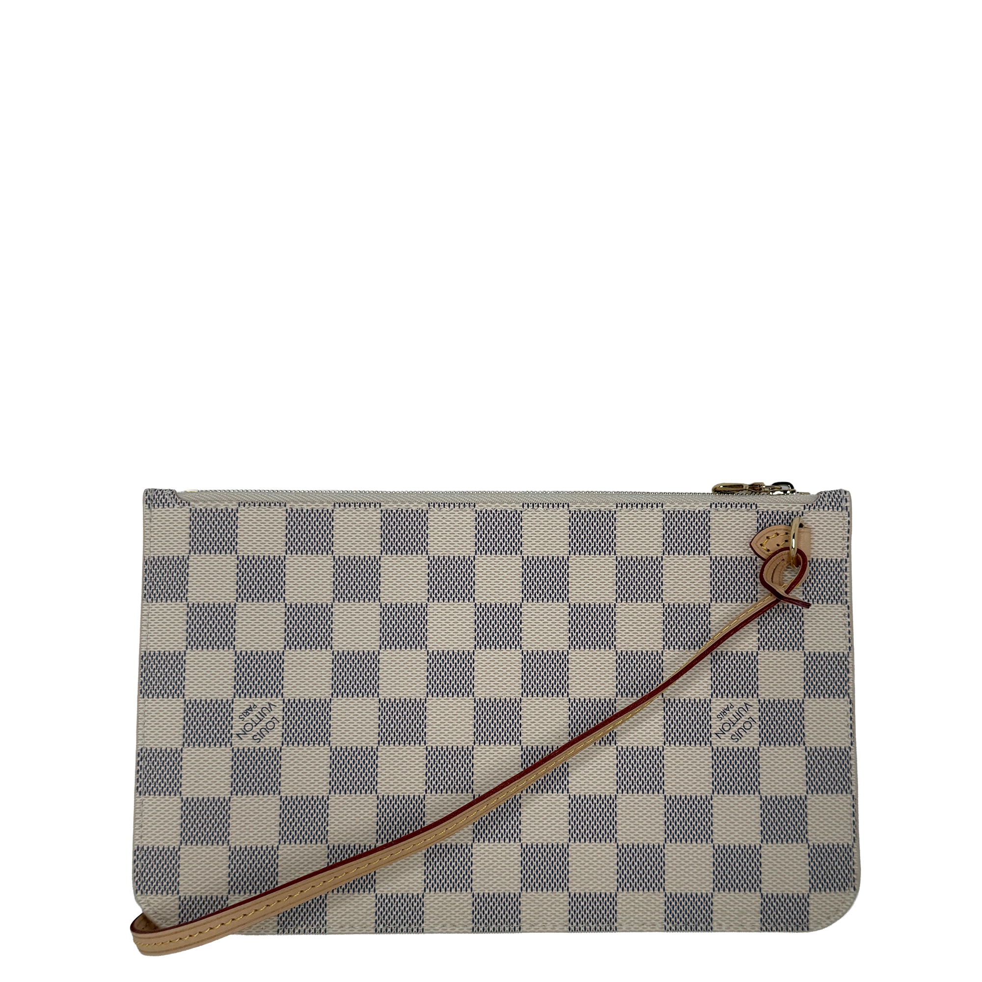 Louis Vuitton Pochette aus der Neverfull Damier Azur / neuwertig Louis Vuitton