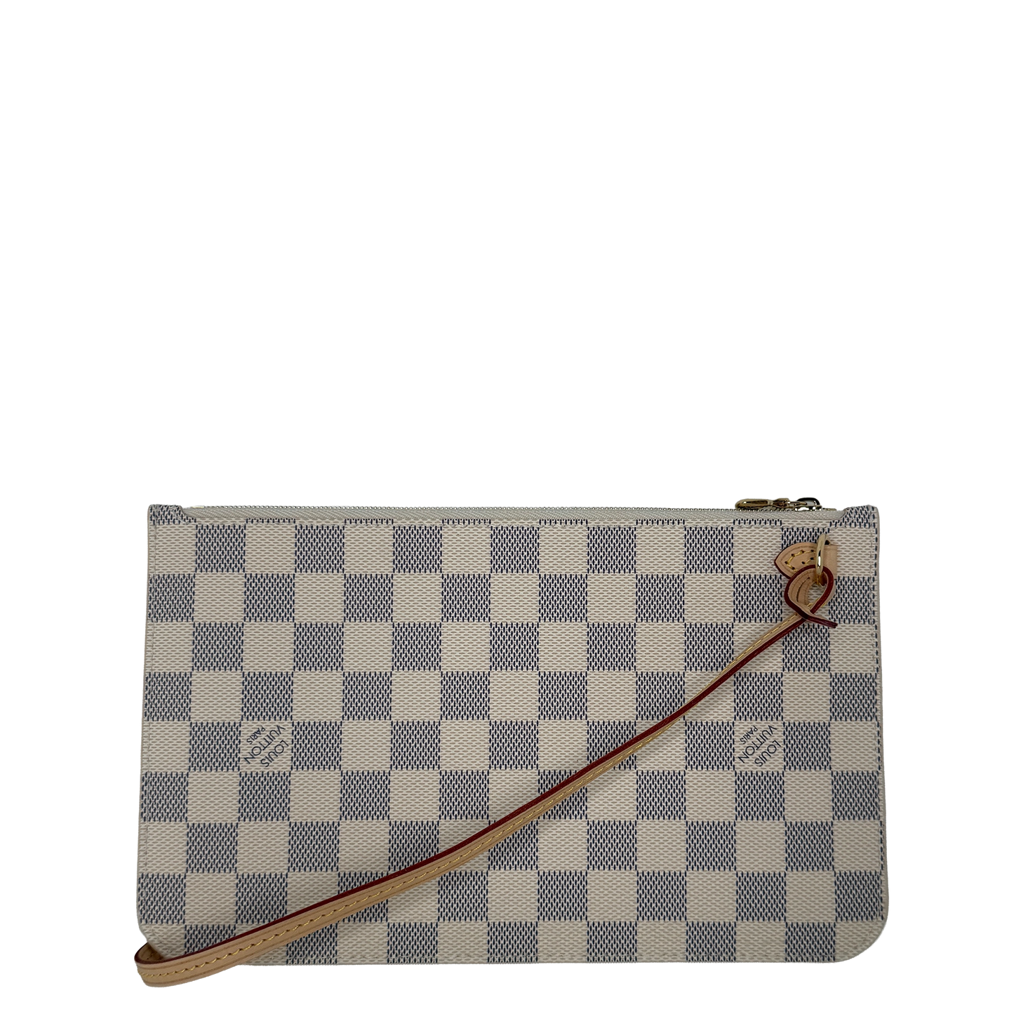 Louis Vuitton Pochette aus der Neverfull Damier Azur / neuwertig Louis Vuitton