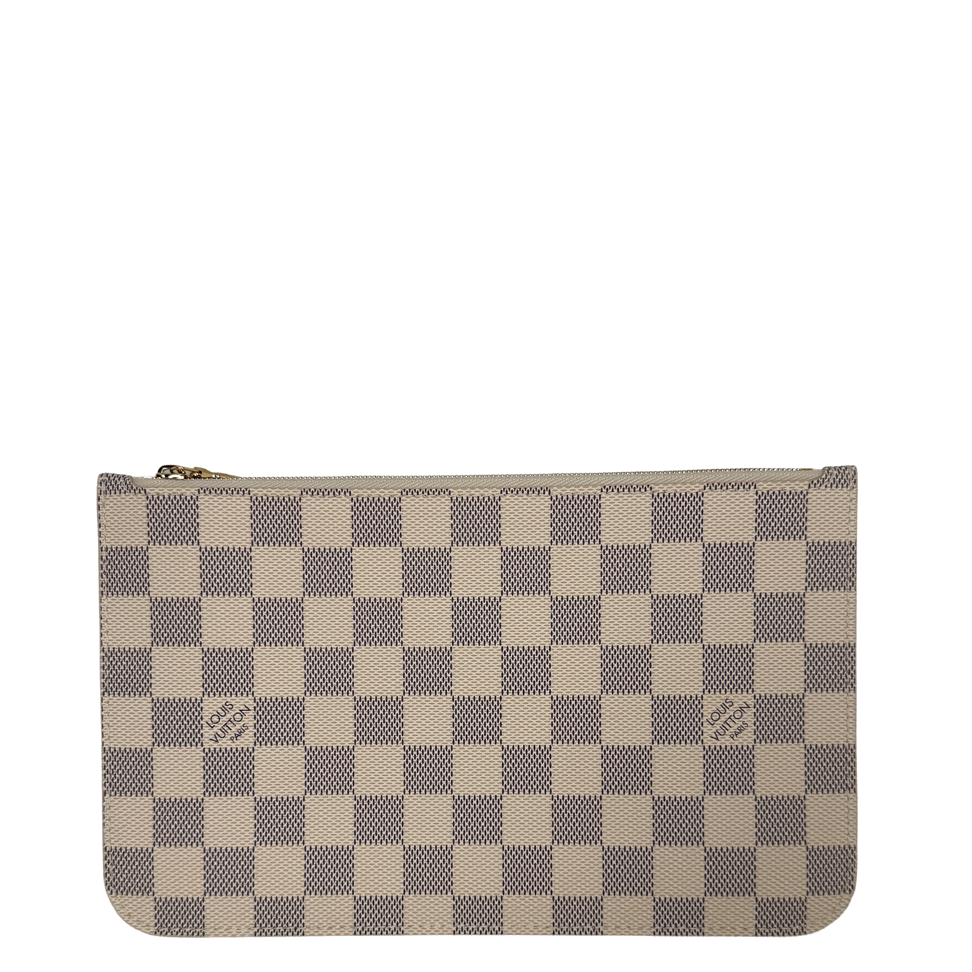 Louis Vuitton Pochette aus der Neverfull Damier Azur / neuwertig Louis Vuitton