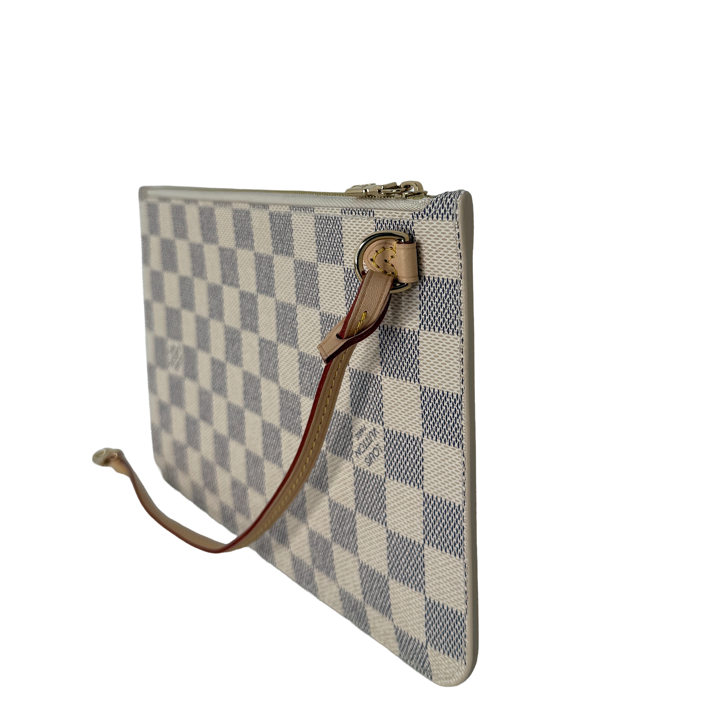 Louis Vuitton Pochette aus der Neverfull Damier Azur / neuwertig Louis Vuitton