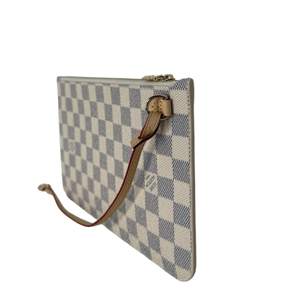 Louis Vuitton Pochette aus der Neverfull Damier Azur / neuwertig Louis Vuitton