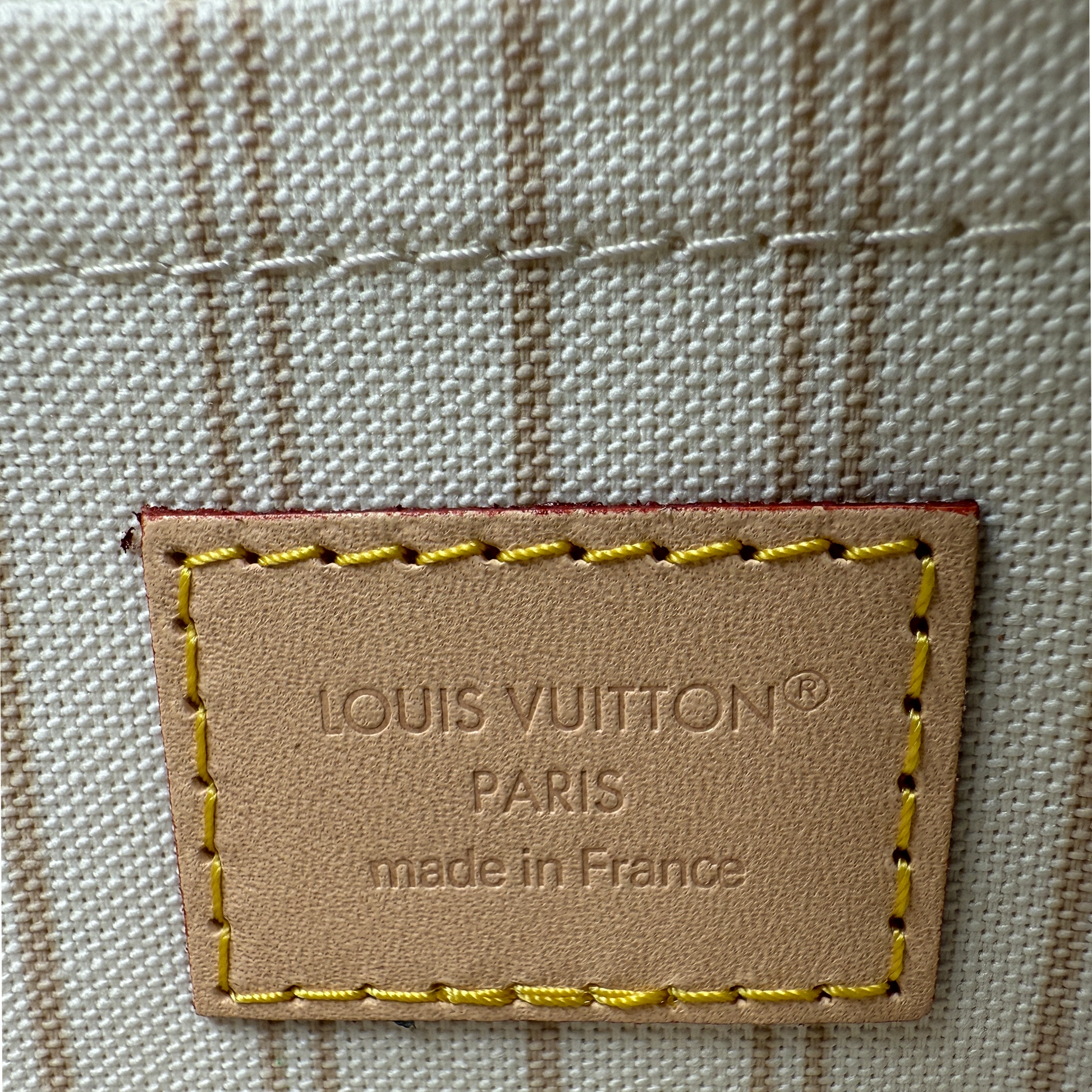 Louis Vuitton Pochette aus der Neverfull Damier Azur / neuwertig Louis Vuitton