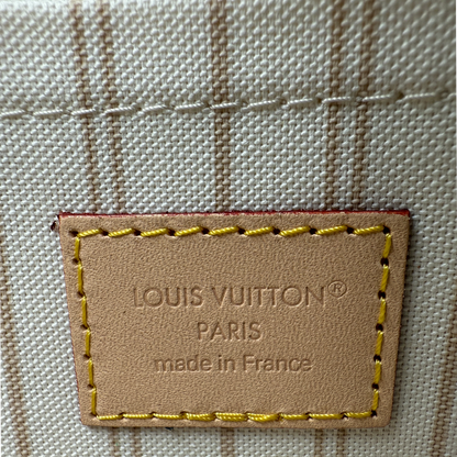 Louis Vuitton Pochette aus der Neverfull Damier Azur / neuwertig Louis Vuitton