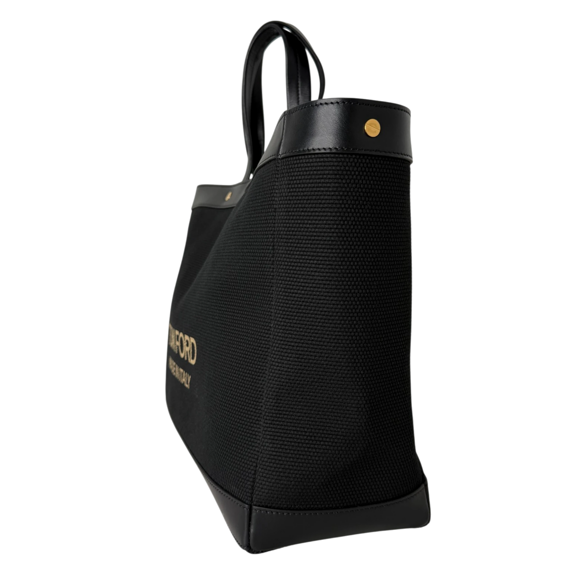 Tom Ford T Screw Shopper Medium Schwarz goldene Hardware Tom Ford