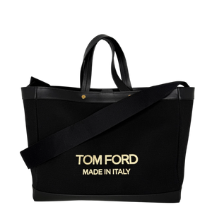 Tom Ford T Screw Shopper Medium Schwarz goldene Hardware
