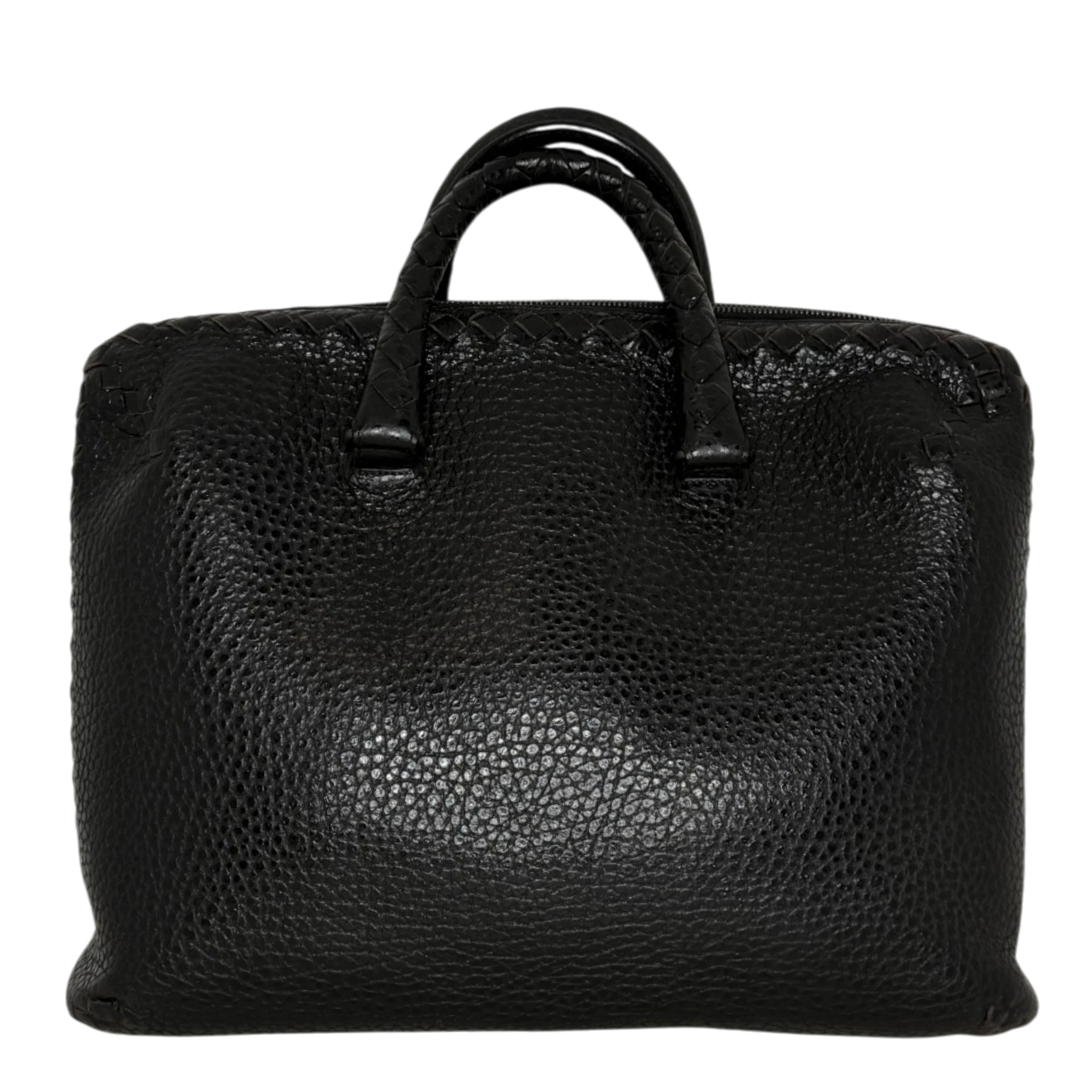 Bottega Veneta Intrecciato Cervo Aktentasche schwarz Bottega Veneta