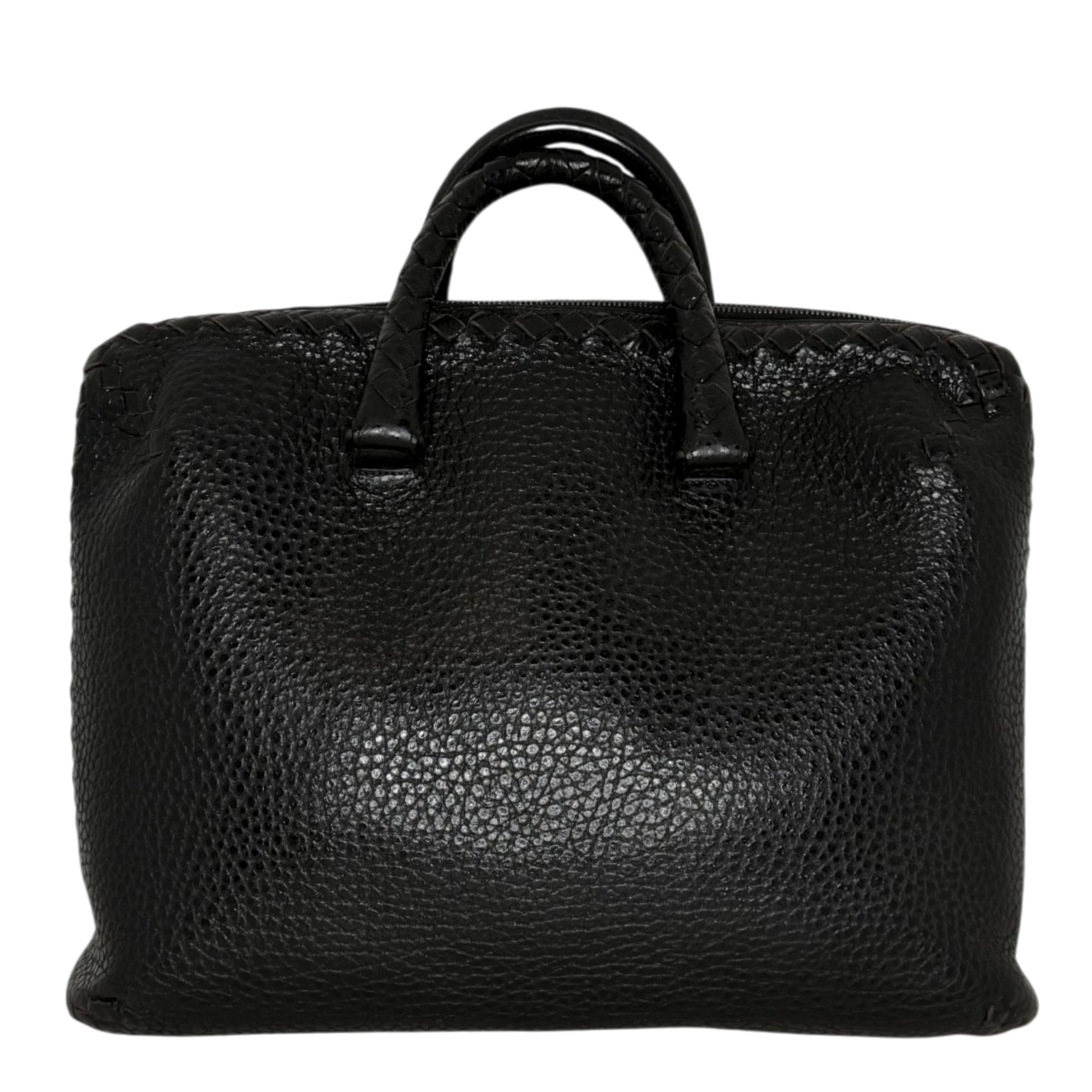 Bottega Veneta Intrecciato Cervo Aktentasche schwarz Bottega Veneta