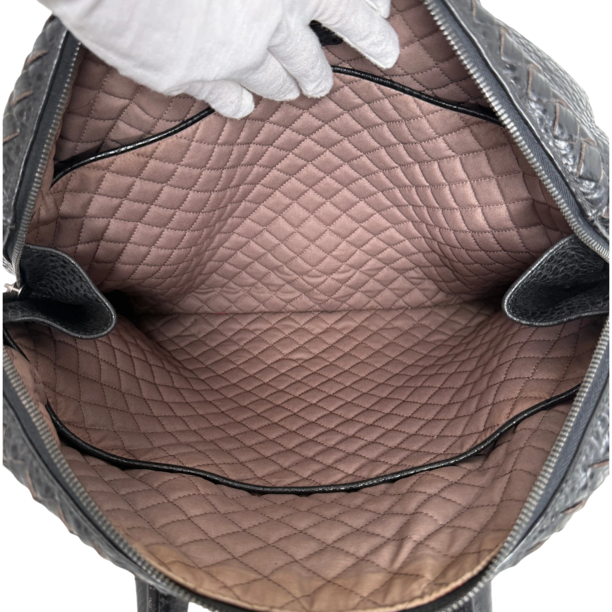 Bottega Veneta Intrecciato Cervo Aktentasche schwarz Bottega Veneta