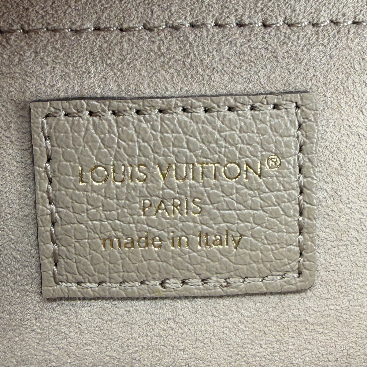 Louis Vuitton Félicie Pochette Monogram Empreinte Tourterelle Gold
