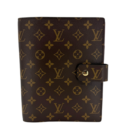 Louis Vuitton Agenda GM Monogram Canvas Braun Gold Ringbuchhülle