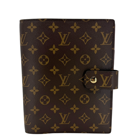 Louis Vuitton Agenda GM Monogram Canvas Braun Gold Ringbuchhülle
