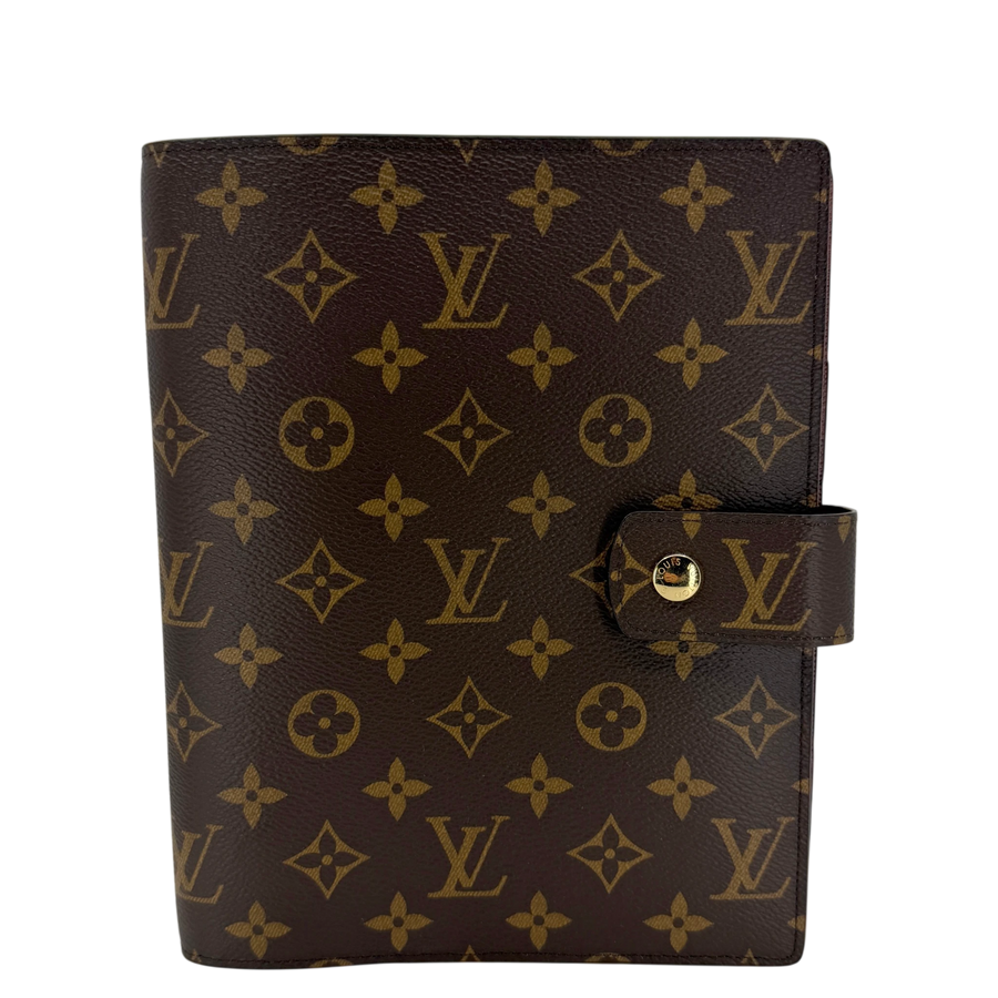 Louis Vuitton Agenda GM Monogram Canvas Braun Gold Ringbuchhülle