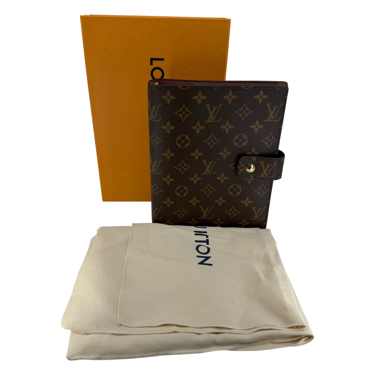 Louis Vuitton Agenda GM Monogram Canvas Braun Gold Ringbuchhülle