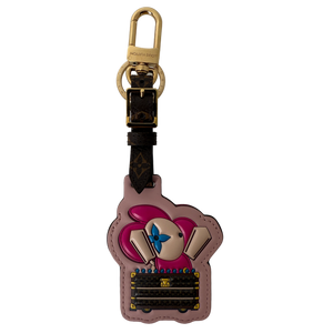 Louis Vuitton Porto Clé Tag Vivienne M69859 Monogram Bag Charm Fullset / neuwertig