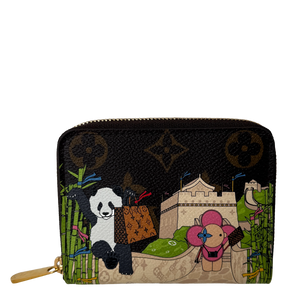 Louis Vuitton Zippy Geldbörse Monogramm Vivienne Myosotis Blau Fullset / neuwertig