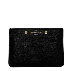 Lois Vuitton Kartenetui  Monogram Empreinte Leder schwarz M69171