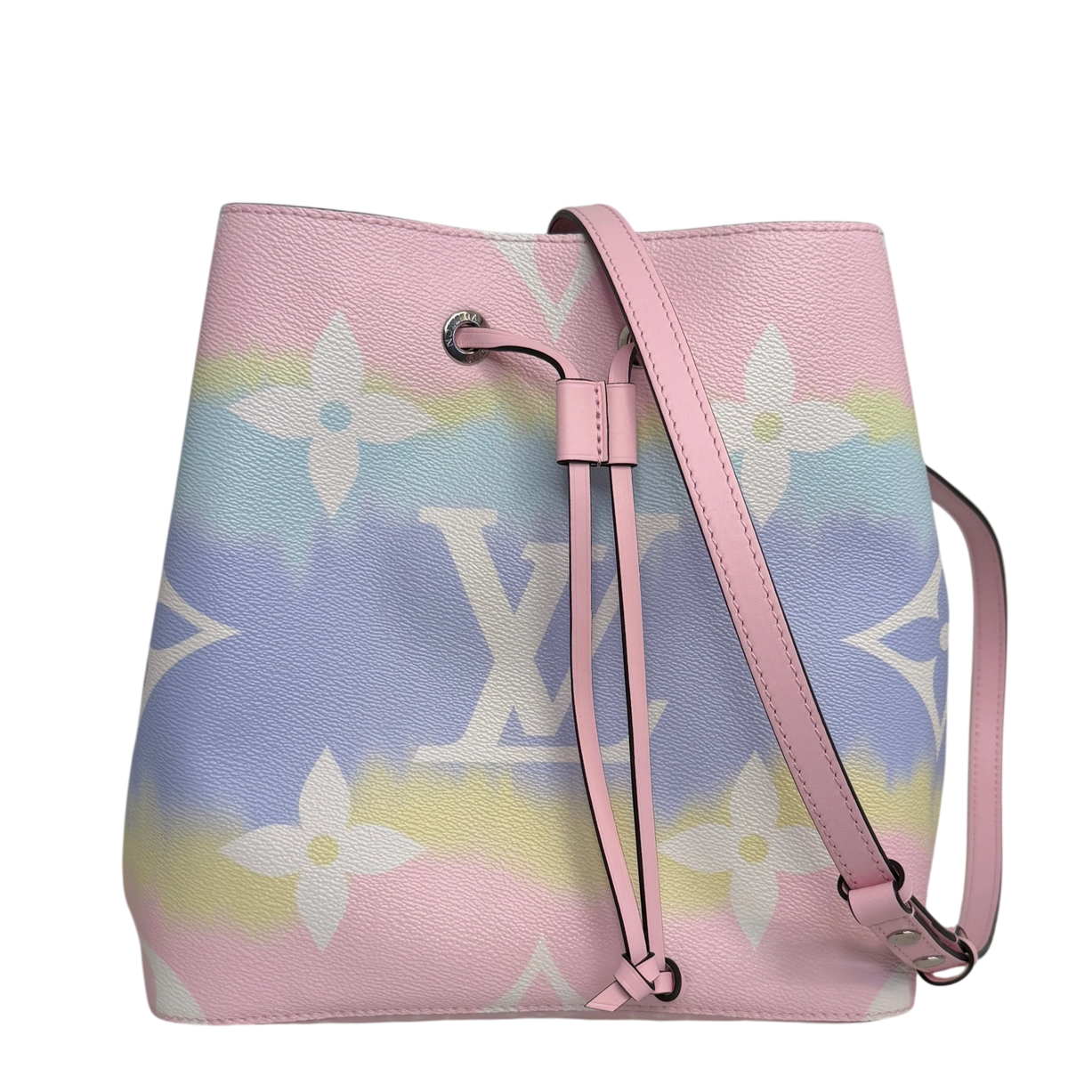 Louis Vuitton NéoNoé MM Escale Pastel Monogram Canvas Rosa Silber