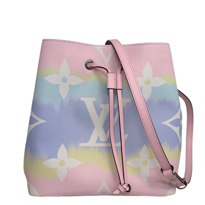 Louis Vuitton NéoNoé MM Escale Pastel Monogram Canvas Rosa Silber