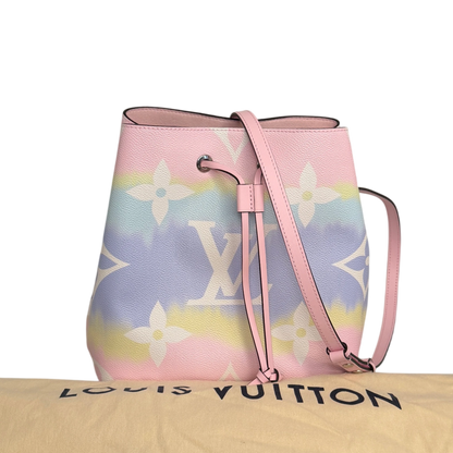 Louis Vuitton NéoNoé MM Escale Pastel Monogram Canvas Rosa Silber