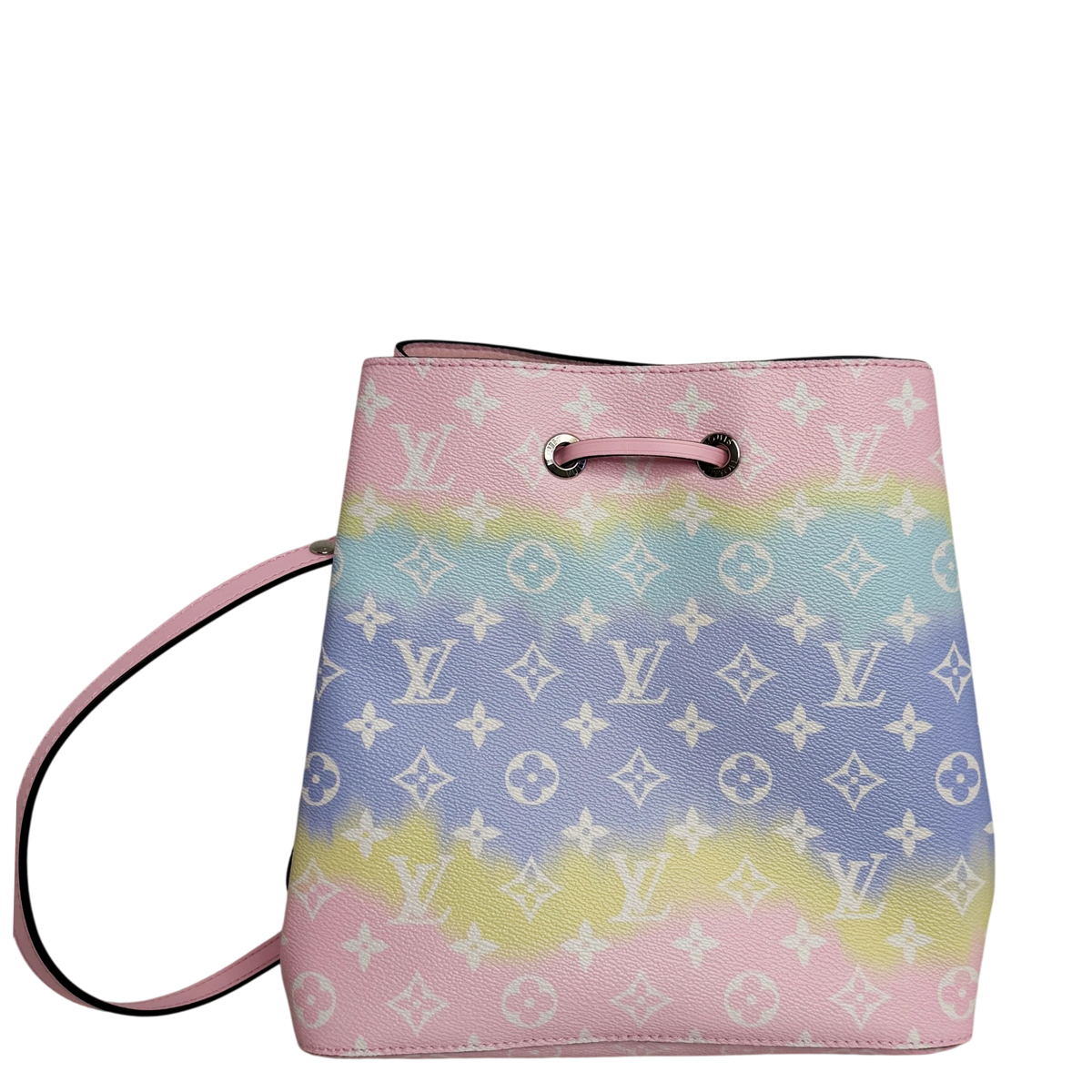 Louis Vuitton NéoNoé MM Escale Pastel Monogram Canvas Rosa Silber