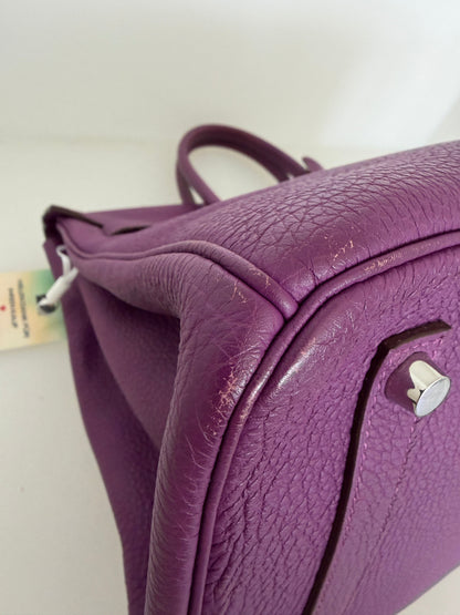 ANGEBOT DER WOCHE Hermès Birkin Bag 35 Togo Leder lila Palladium Hardware 2014 / sehr gut Hermès
