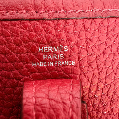 Hermès Mini Evelyne TPM 16 Taurillon Clémence Rot Palladium