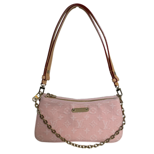 Louis Vuitton Pochette Liv Monogram Denim Washed Pink Gold