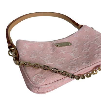 Louis Vuitton Pochette Liv Monogram Denim Washed Pink Gold