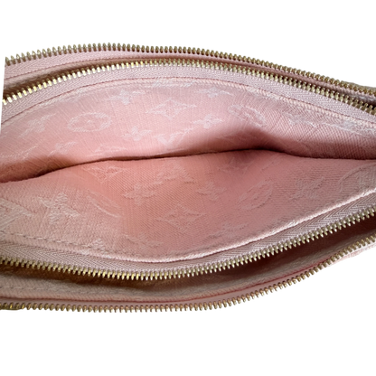 Louis Vuitton Pochette Liv Monogram Denim Washed Pink Gold