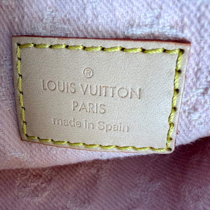 Louis Vuitton Pochette Liv Monogram Denim Washed Pink Gold