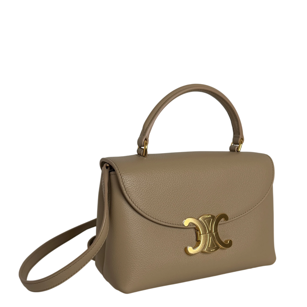 Celine Teen Nino Bag genarbtes Kalbsleder Safari Taupe Gold