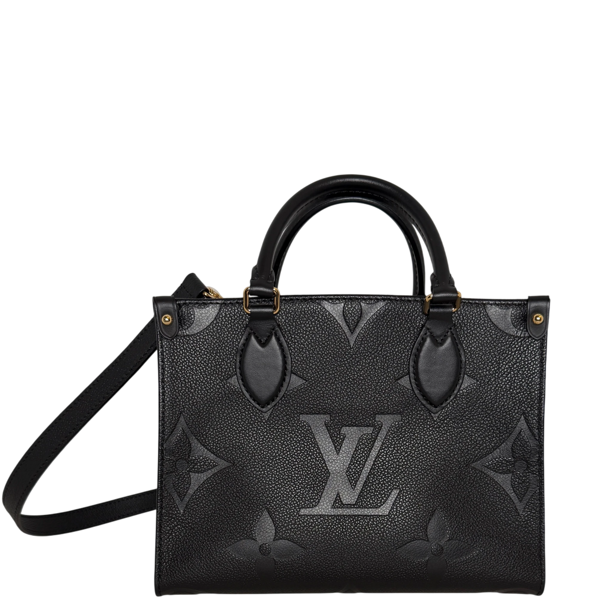 Louis Vuitton OnTheGo PM Monogram Empreinte Leder Schwarz Gold