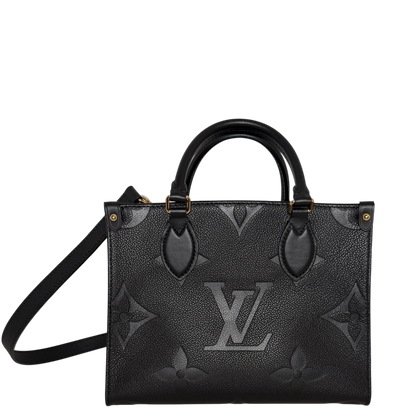 Louis Vuitton OnTheGo PM Monogram Empreinte Leder Schwarz Gold
