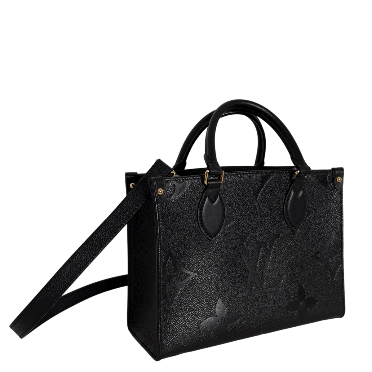 Louis Vuitton OnTheGo PM Monogram Empreinte Leder Schwarz Gold – Ansicht 2