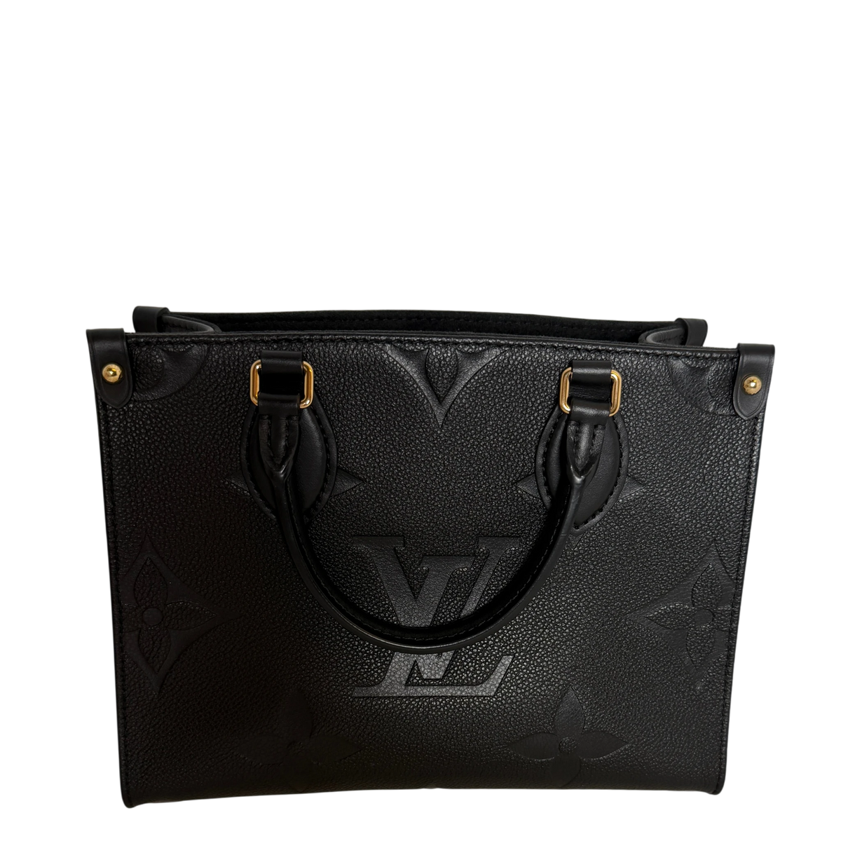 Louis Vuitton OnTheGo PM Monogram Empreinte Leder Schwarz Gold – Ansicht 3