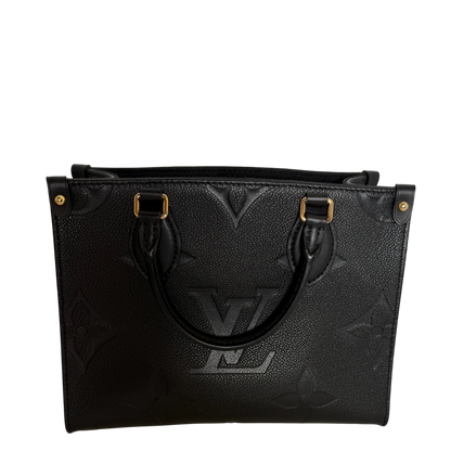 Louis Vuitton OnTheGo PM Monogram Empreinte Leder Schwarz Gold – Ansicht 3