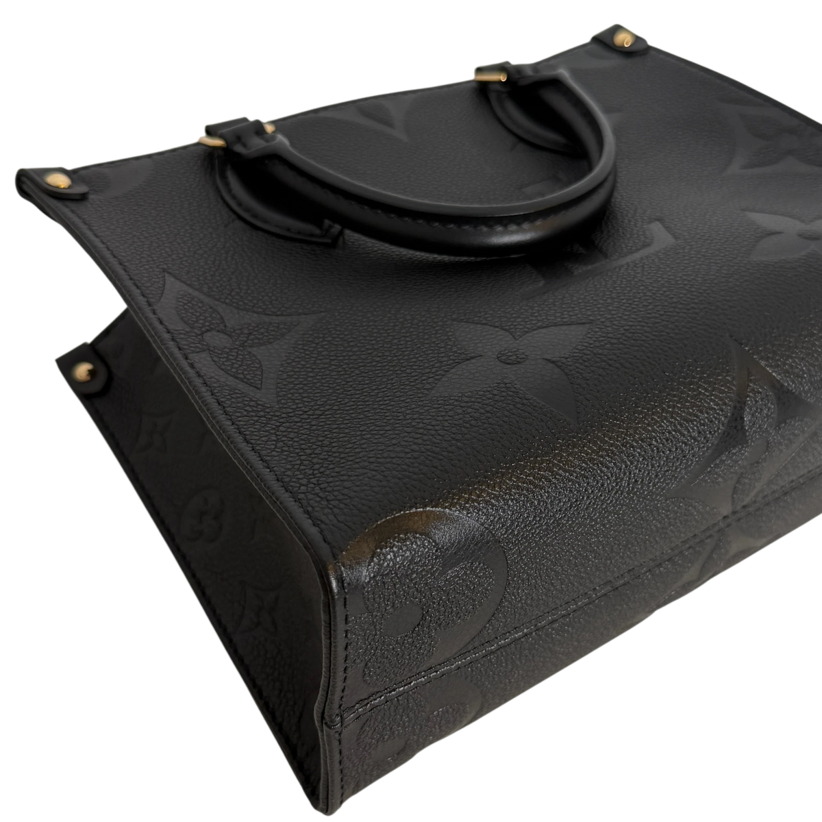 Louis Vuitton OnTheGo PM Monogram Empreinte Leder Schwarz Gold – Ansicht 8