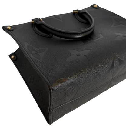 Louis Vuitton OnTheGo PM Monogram Empreinte Leder Schwarz Gold – Ansicht 8