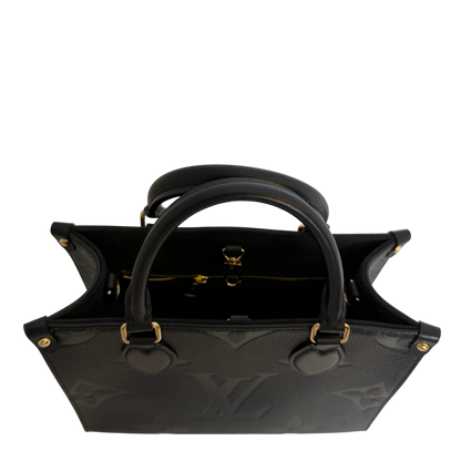 Louis Vuitton OnTheGo PM Monogram Empreinte Leder Schwarz Gold – Ansicht 5