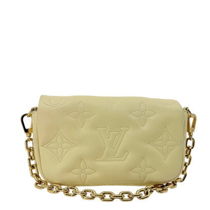 Louis Vuitton Wallet on Strap Bubblegram Lammleder Pastellgelb Gold – Ansicht 2