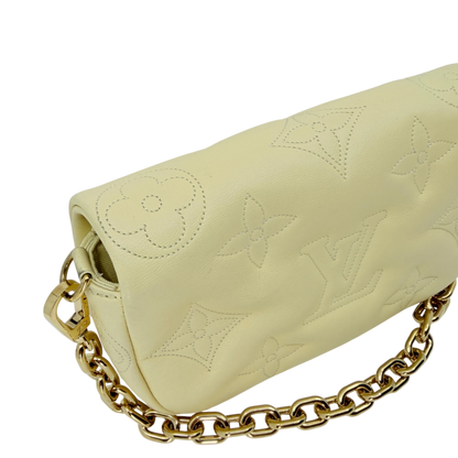 Louis Vuitton Wallet on Strap Bubblegram Lammleder Pastellgelb Gold – Ansicht 7